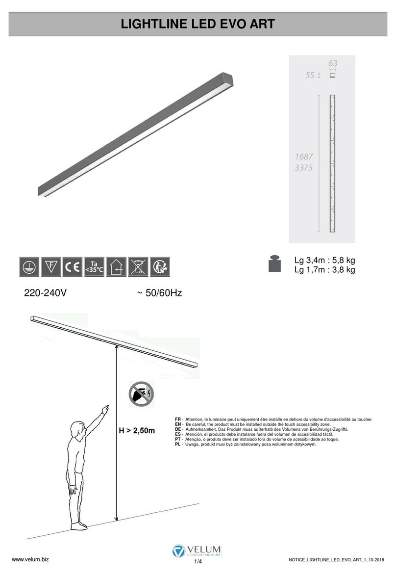 Velum LIGHTLINE LED EVO ART User manual