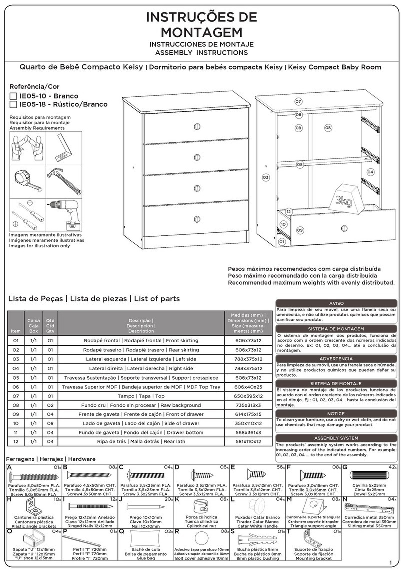 Bci Moveis Keisy IE05-10 Assembly instructions