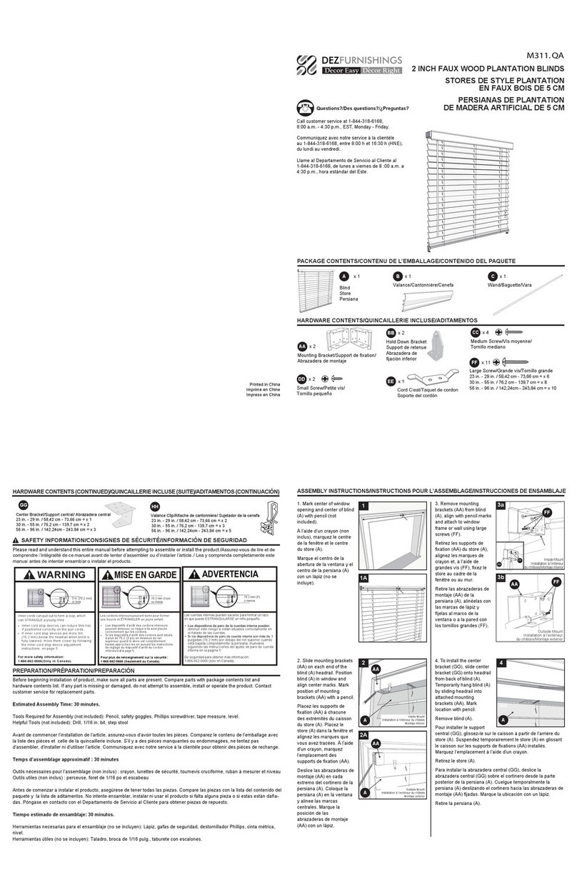DEZ Furnishings M311.QA Assembly instructions