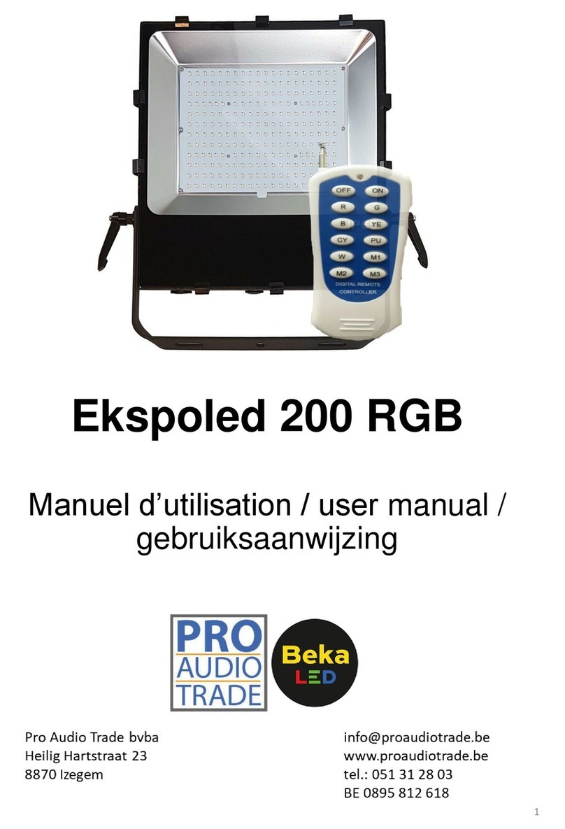 Pro Audio Trade Beka LED Ekspoled200 RGB user manual Pro Audio Trade Beka LED Ekspoled200 RGB user manual