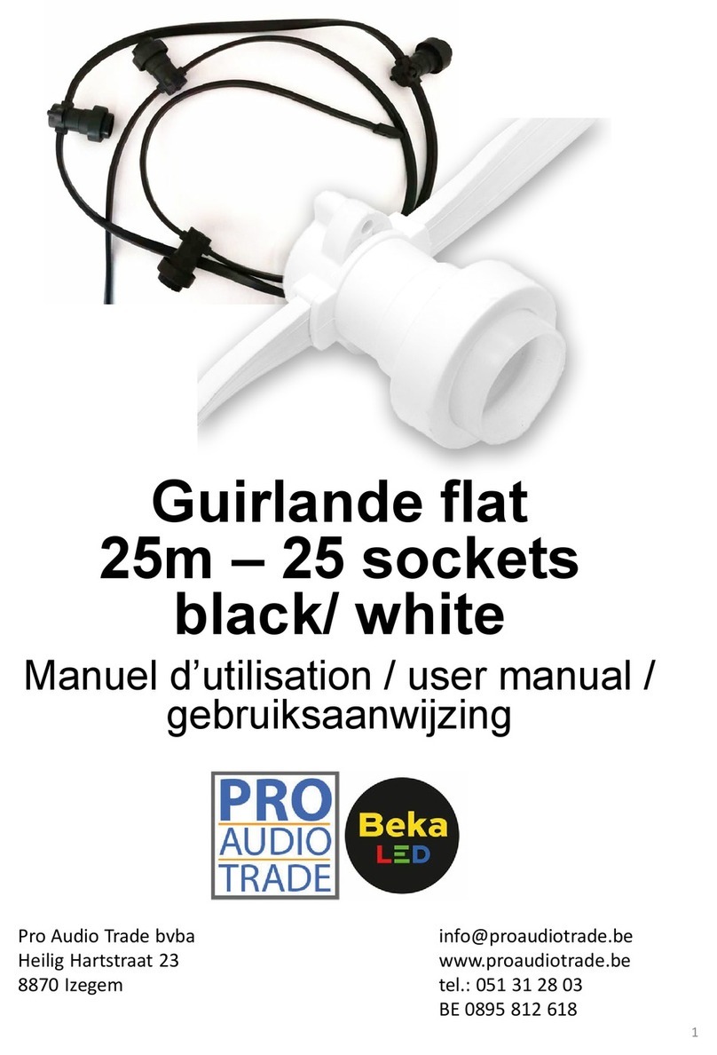 Beka LED Guirlande flat 25m 25 sockets user manual