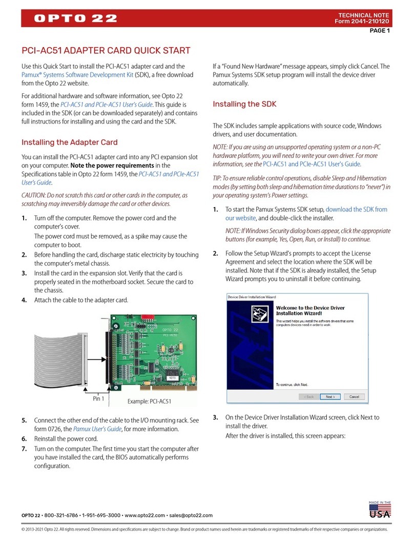 ORTO 22 PCI-AC51 quick start
