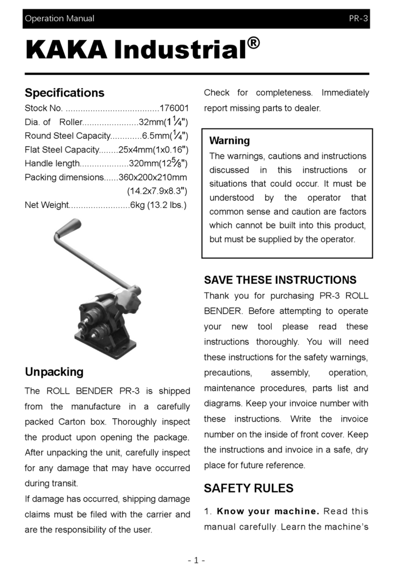 KAKA Industrial PR-3 Operation manual