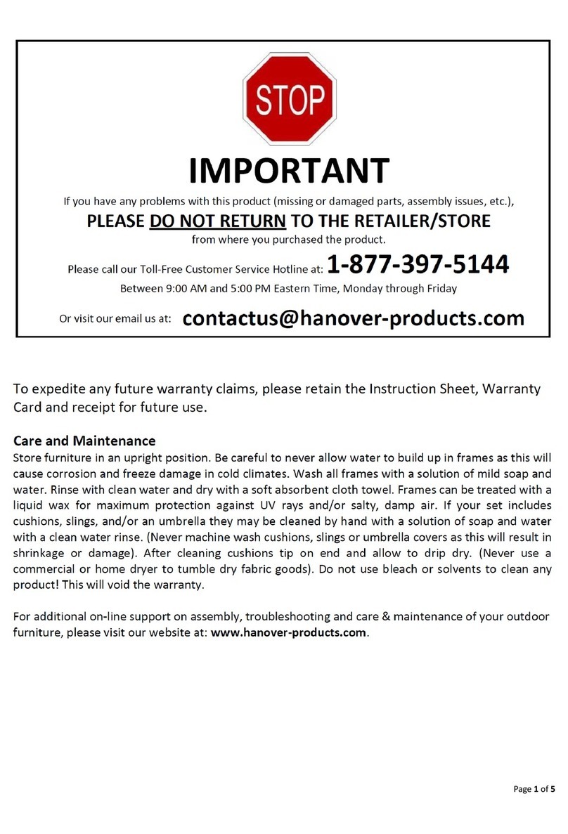 Hanover Mod Skylar SKY3PC-GRY User manual Hanover Mod Skylar SKY3PC-GRY User manual