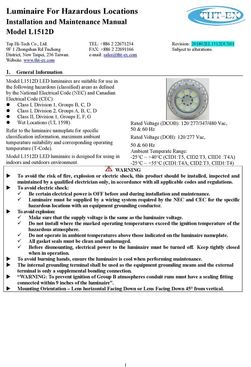 THT-EX L1512D Installation and maintenance manual