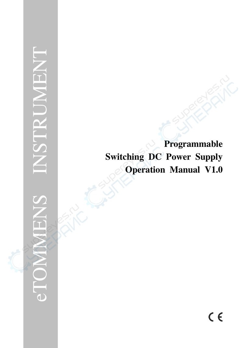 eTOMMENS eTM-K Series Operation manual