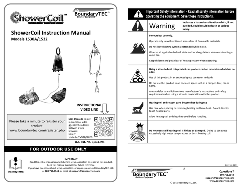 BoundaryTEC ShowerCoil 1530A instruction manual