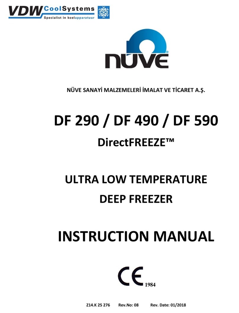 VDW nuve DirectFREEZE DF 290 instruction manual