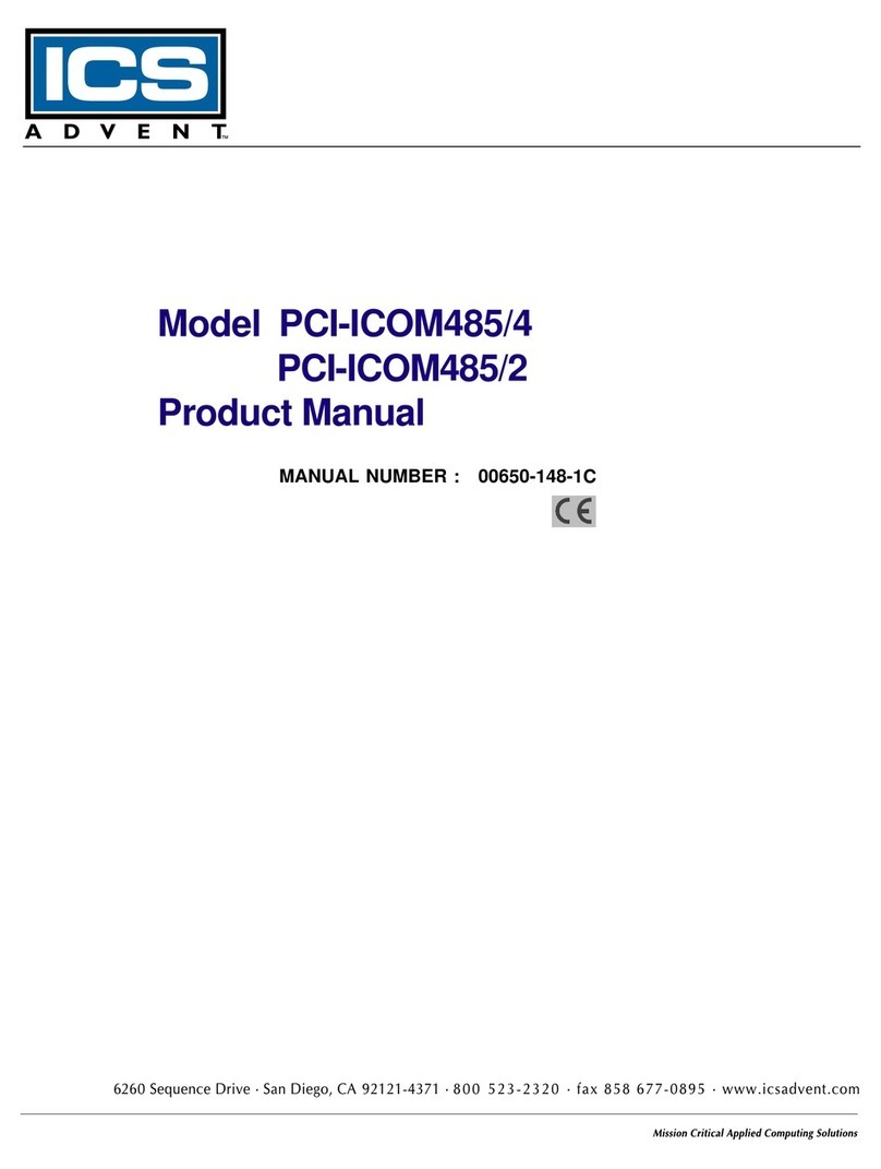 ICS Advent PCI-ICOM485/4 User manual