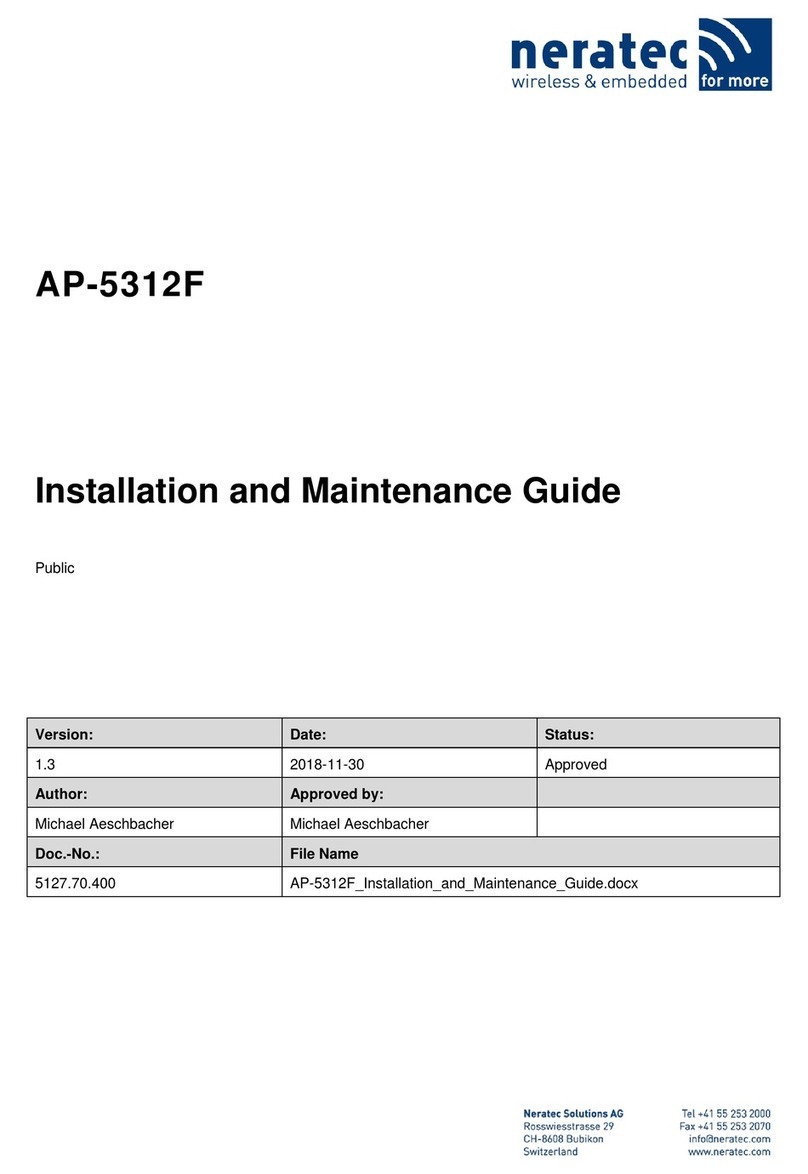 neratec AP-5312F Installation and maintenance guide neratec AP-5312F Installation and maintenance guide