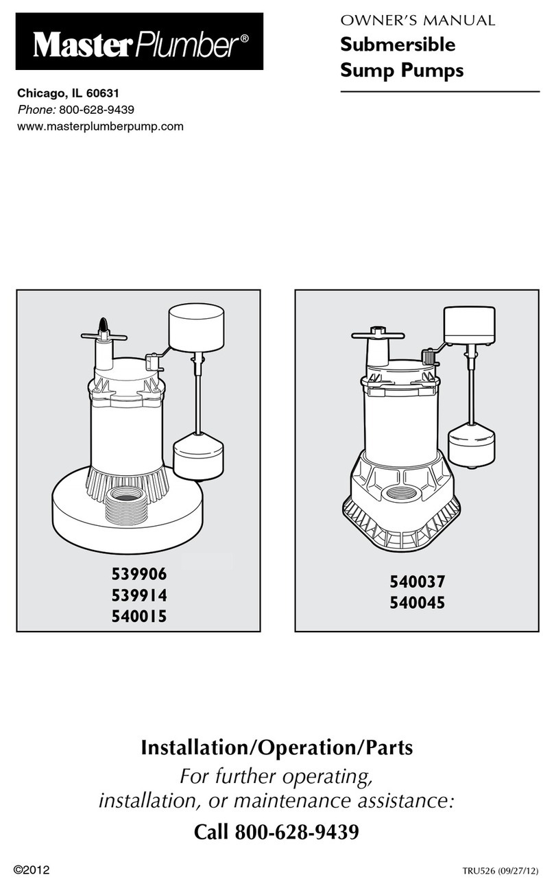 Master Plumber 539906 owner's manual