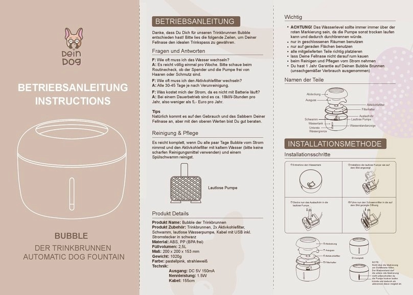 DEIN DOG BUBBLE instructions