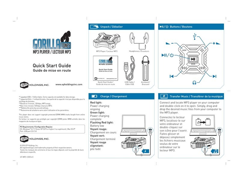 EP Holdings Gorilla Tones User manual
