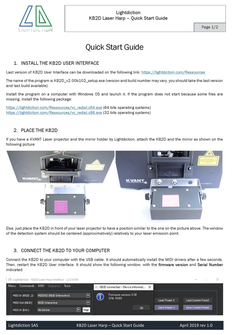 Lightdiction KB2D User manual
