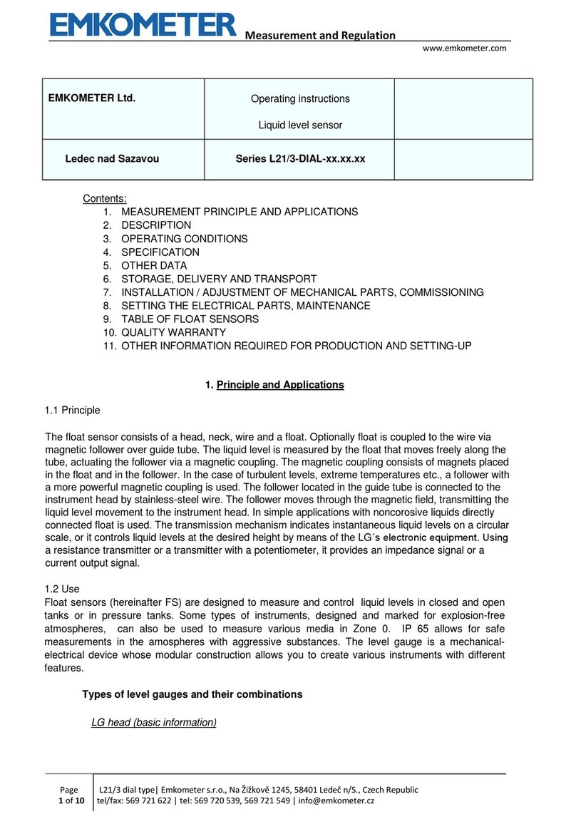 EMKOMETER L21/3-DIAL Series operating instructions