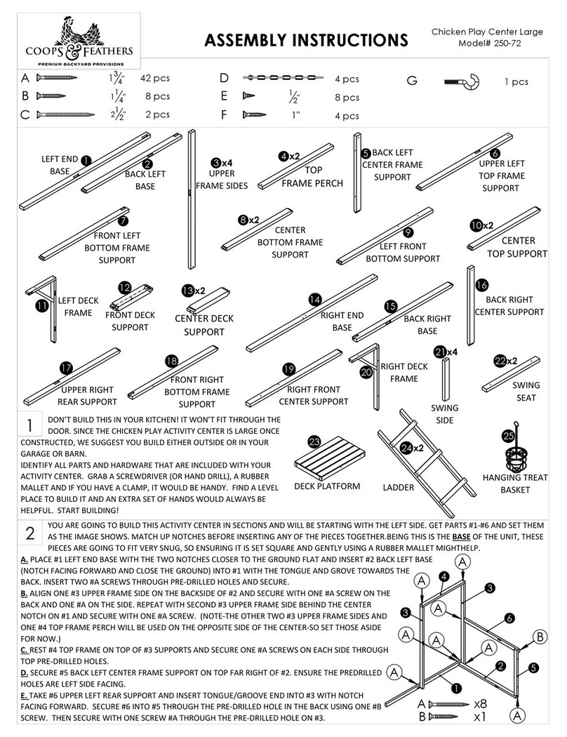 COOPS & FEATHERS 250-72 Assembly instructions