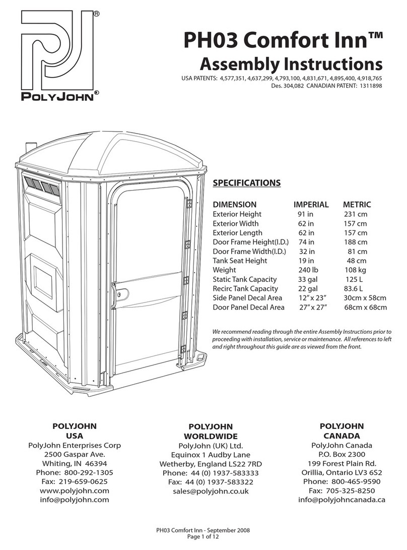 PolyJohn Comfort Inn PH03 Assembly instructions