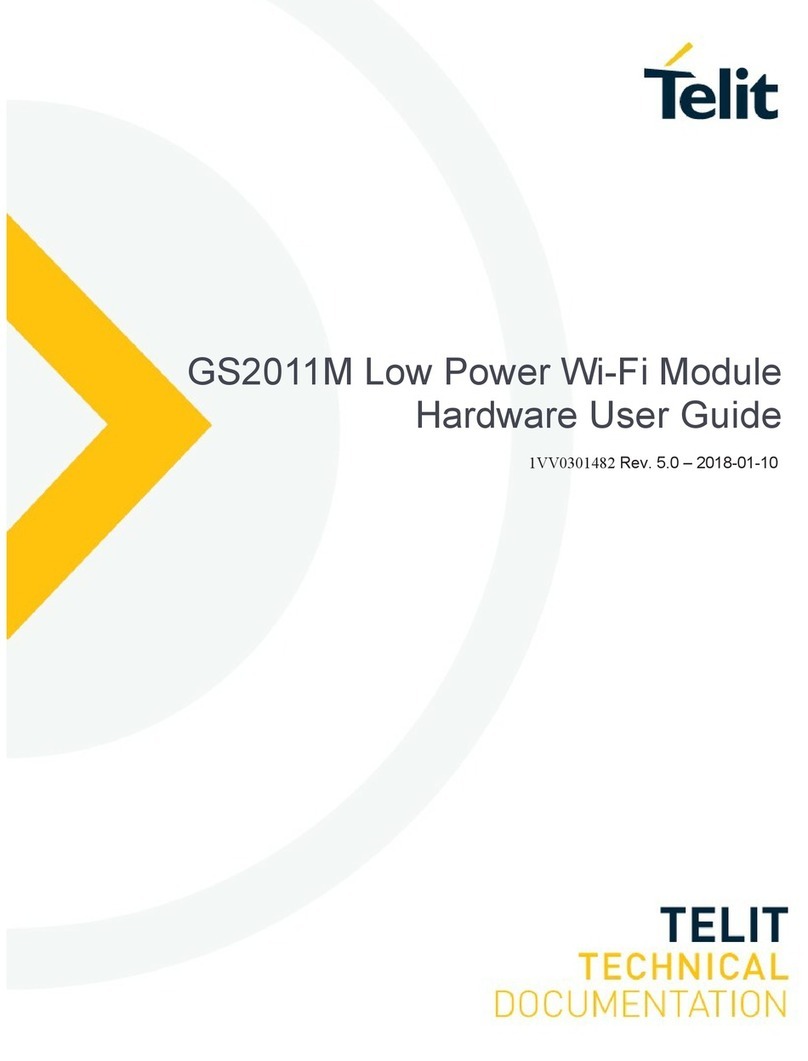 Telit Wireless Solutions GainSpan GS2011M Hardware user's guide