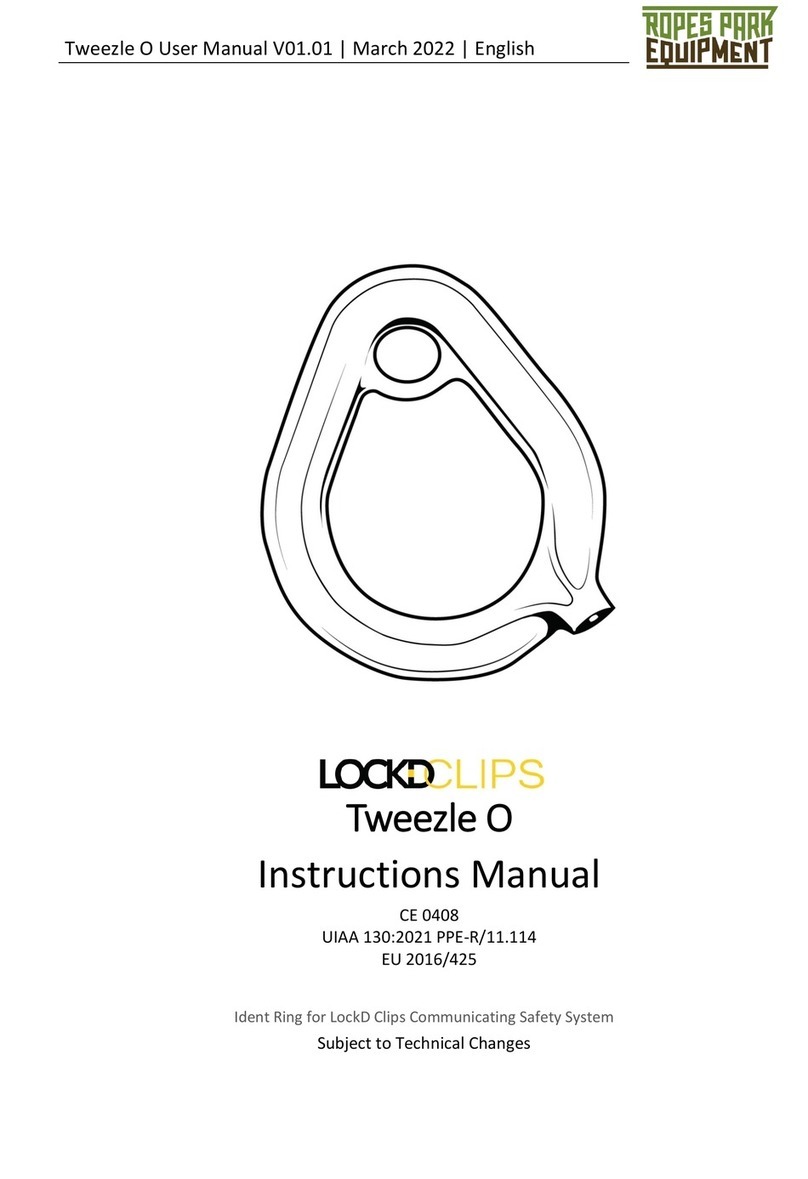 ROPES RARK EQUIPMENT LOCKDCLOPS Tweezle O instruction manual