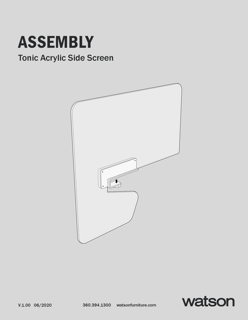 WATSON Tonic Acrylic Side Screen User manual