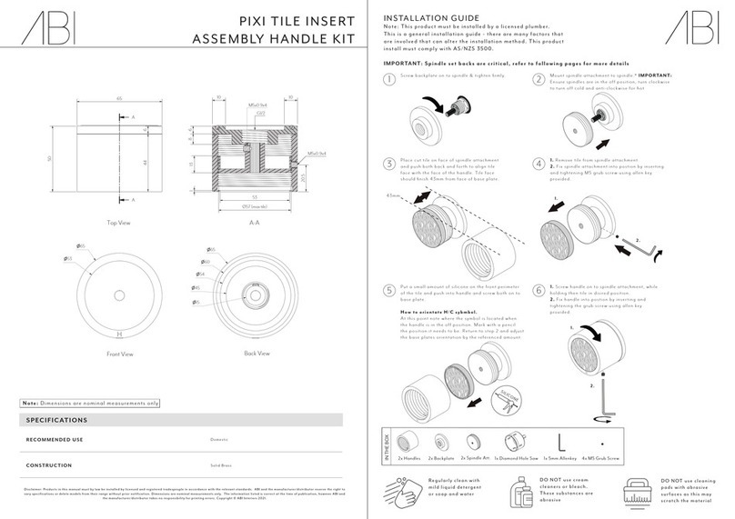 abi PIXI TILE INSERT installation guide abi PIXI TILE INSERT installation guide