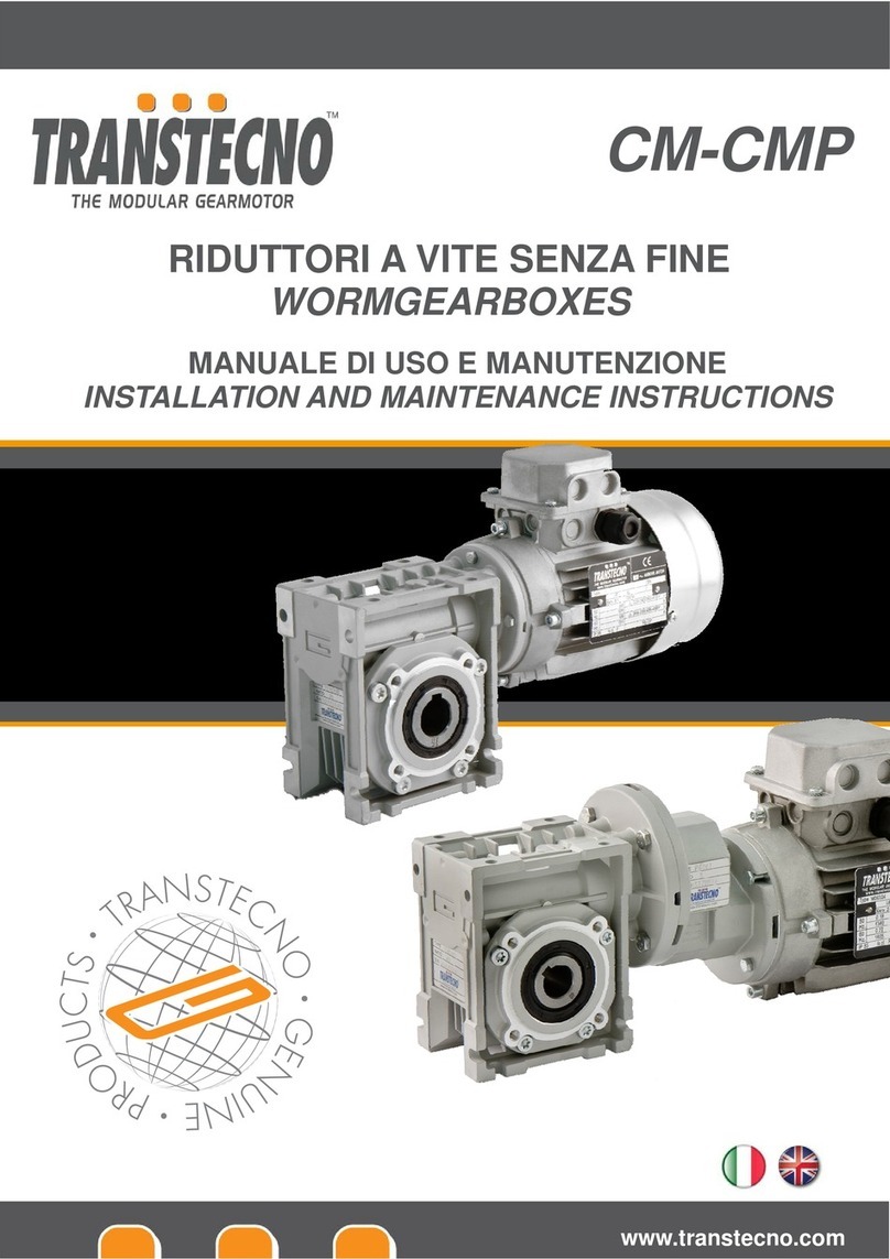 Transtecno CM-CMP Installation and maintenance instructions