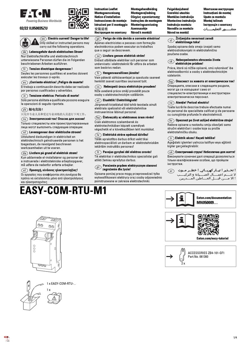 Eaton EASY-COM-RTU-M1 User manual