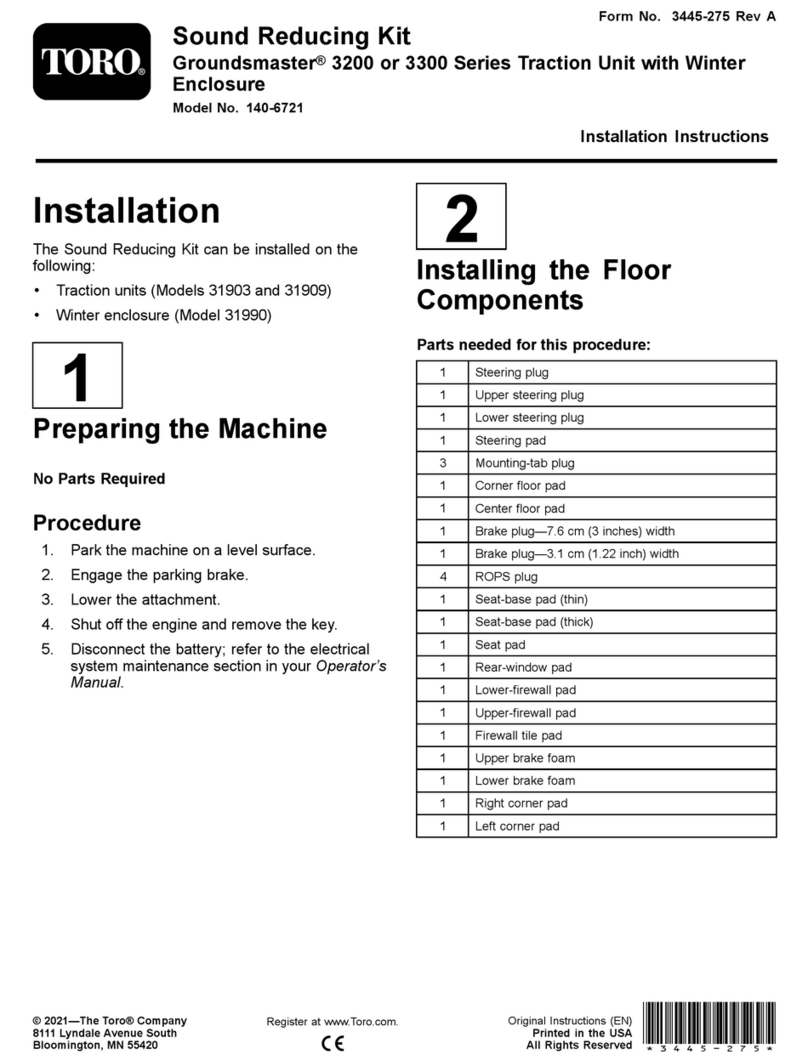 Toro 3200 installation instructions