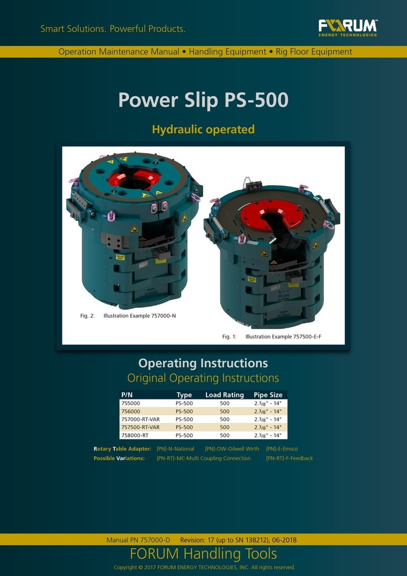 Forum Power Slip PS-500 operating instructions