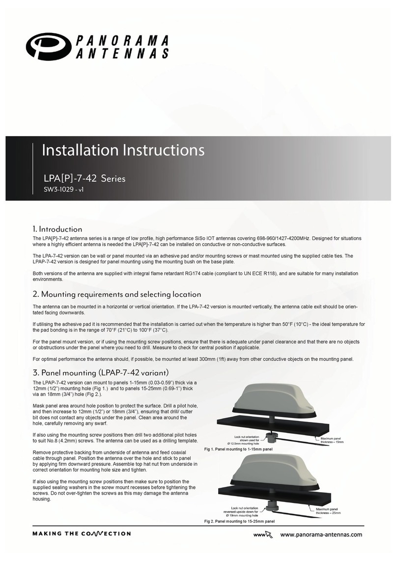 Panorama Antennas LPA-7-42 Series installation instructions