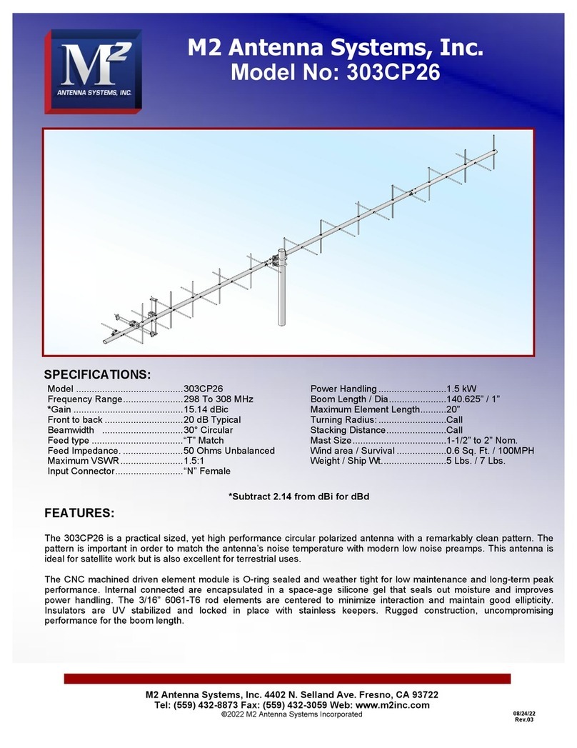 M2 Antenna Systems 303CP26 User manual