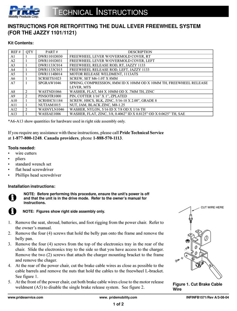 Pride Mobility JAZZY 1121 Owner's manual