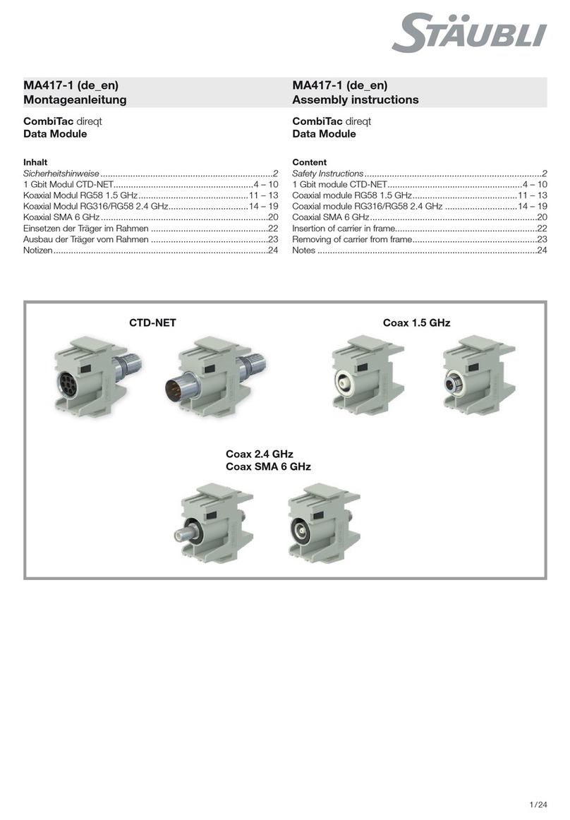 Staubli CombiTac direqt CTD-NET Assembly instructions Staubli CombiTac direqt CTD-NET Assembly instructions