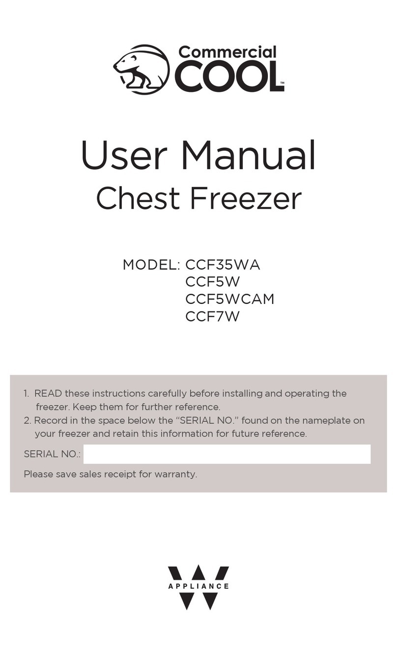 W APPLIANCE Commercial COOL CCF35WA user manual