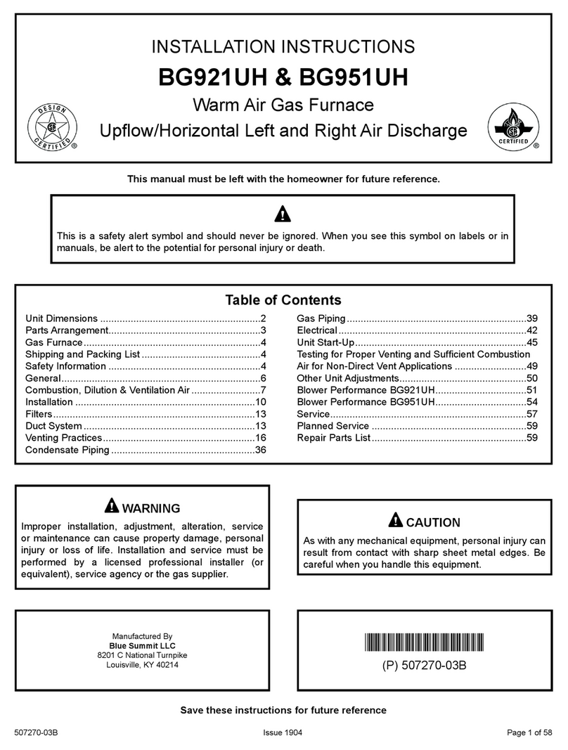 Blue Summit BG921UH installation instructions