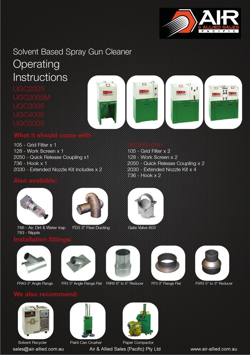 Air & Allied Sales UGC2005 operating instructions