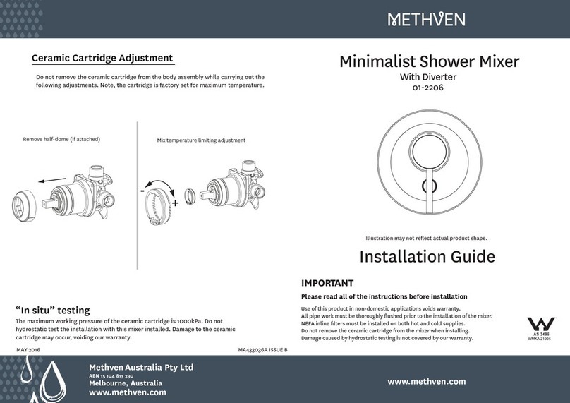 METHVEN Minimalist 01-2206 User manual