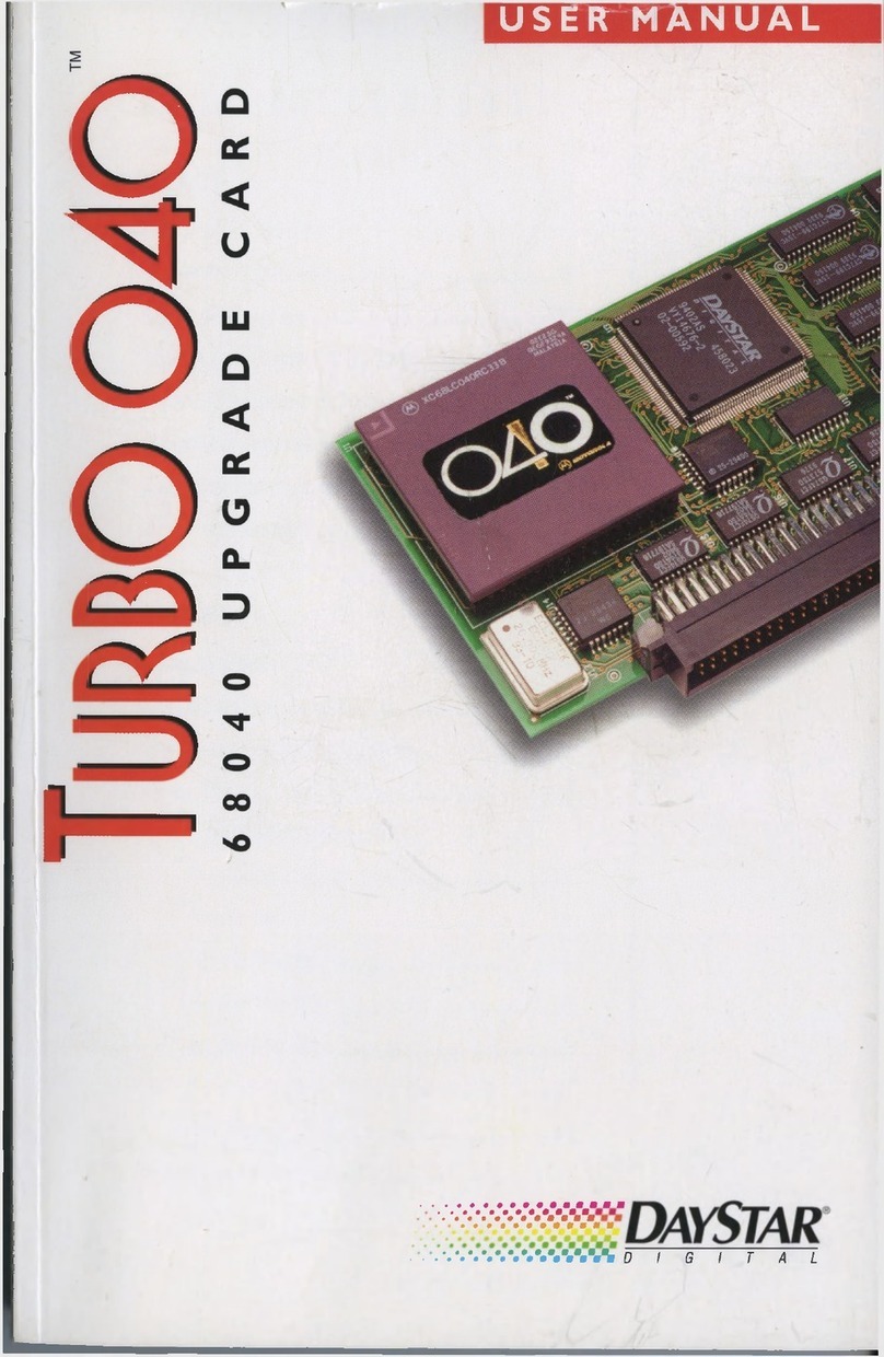 DayStar Digital TURBO 040 user manual DayStar Digital TURBO 040 user manual