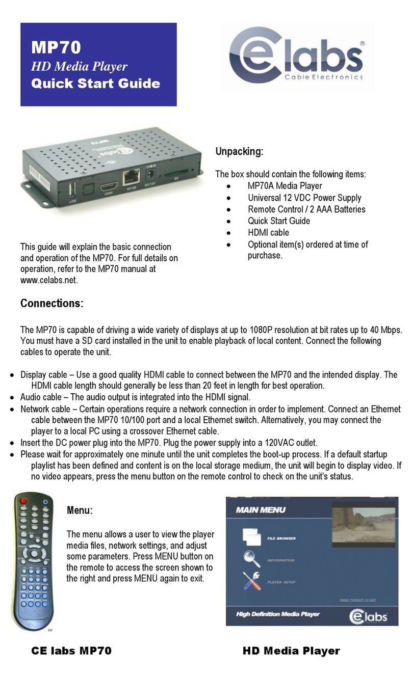 Celabs MP70 User manual
