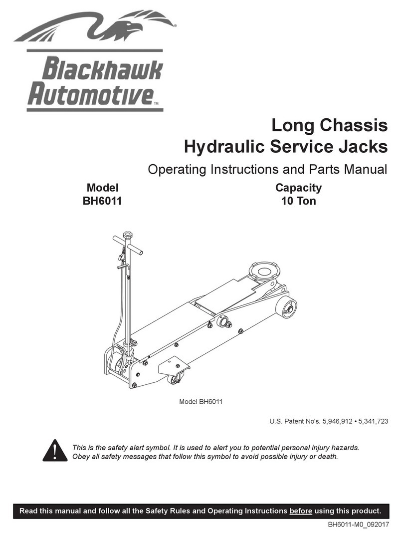 Black Hawk Automotive BH6011 Operating instructions and parts manual