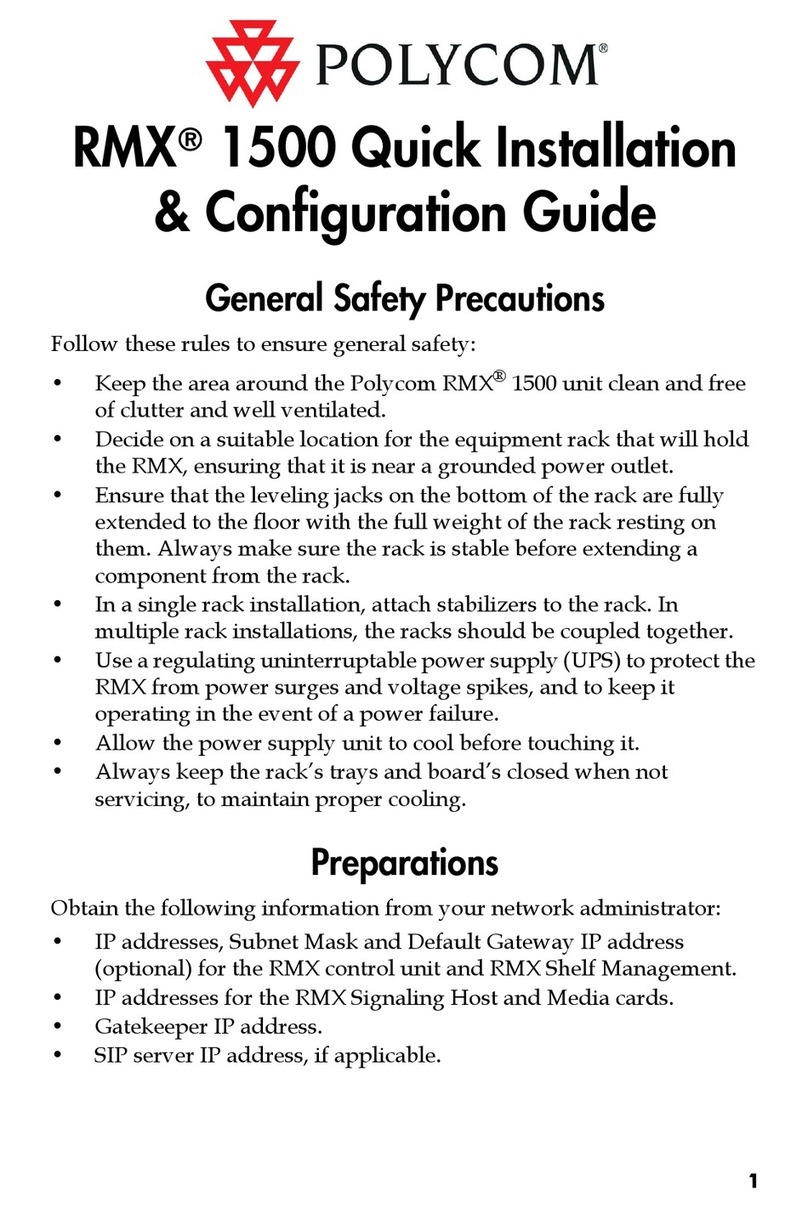 Polycom RMX 1500 User manual