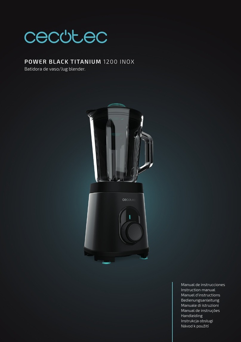 cecotec POWER BLACK TITANIUM 1200 INOX instruction manual