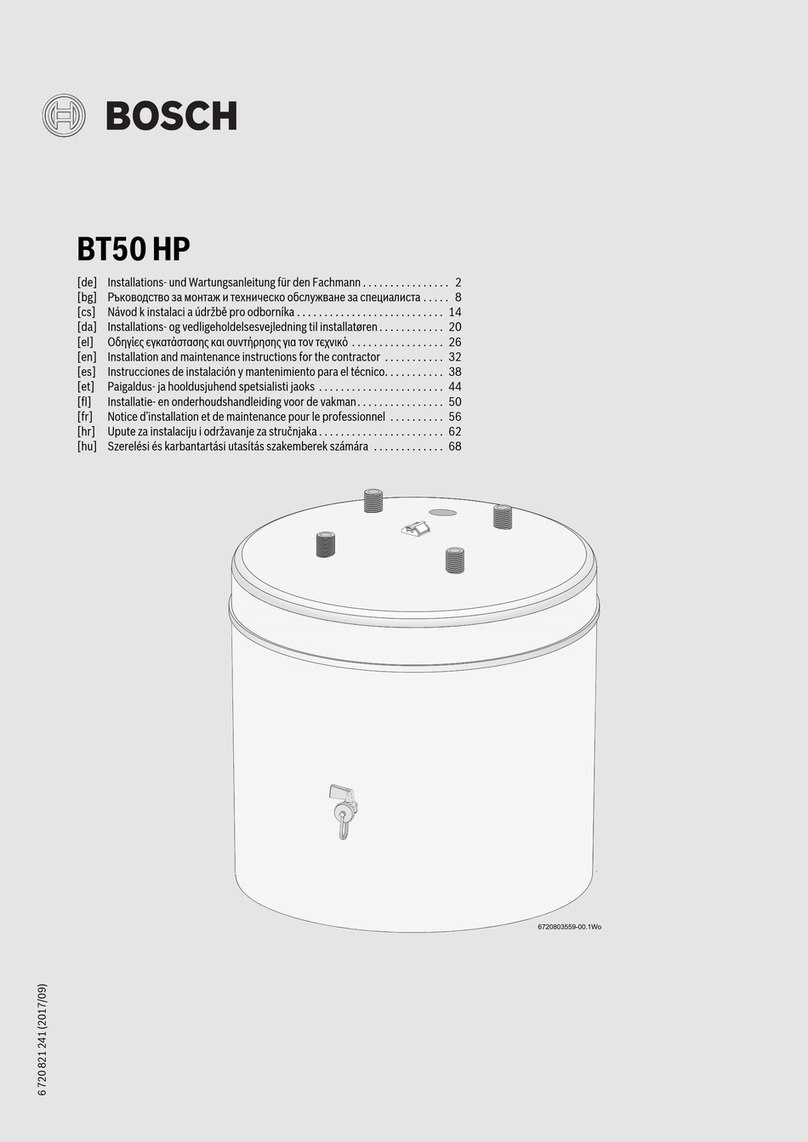 Bosch BT50 HP Installation and maintenance instructions