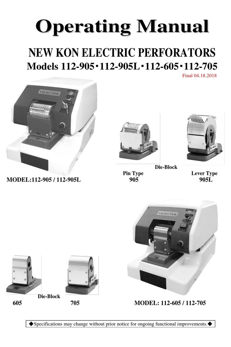 NEW KON 112-905 operating manual