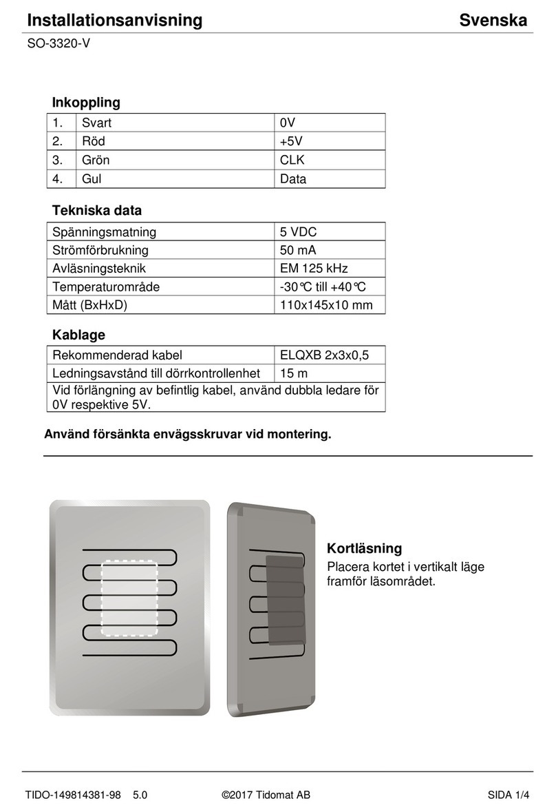 Tidomat SO-3320-V installation instructions