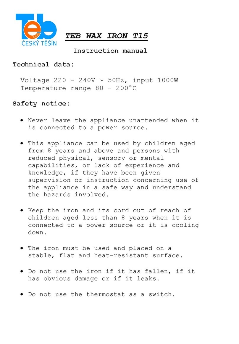 TEB T15 instruction manual