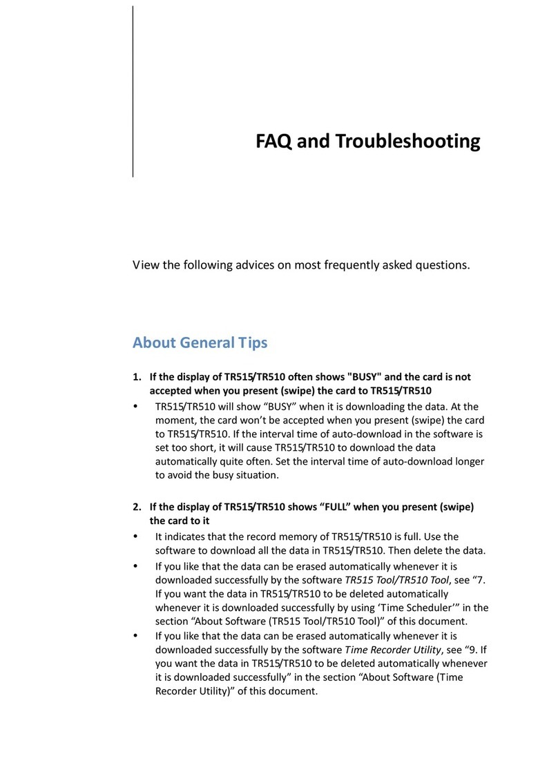 Proxdata TR515 FAQ and Troubleshooting