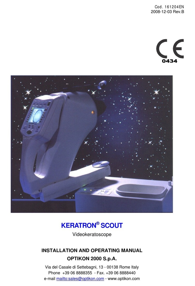 OPTIKON KERATRON SCOUT Installation and operating manual