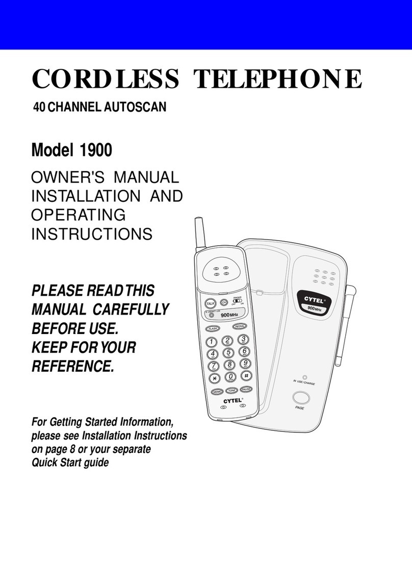 Cytel 1900 Owner's manual installation and operating instructions