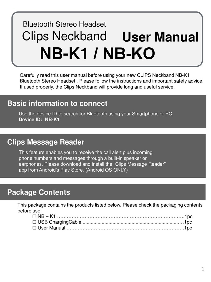 CLIPS TECH NB-K1 User manual